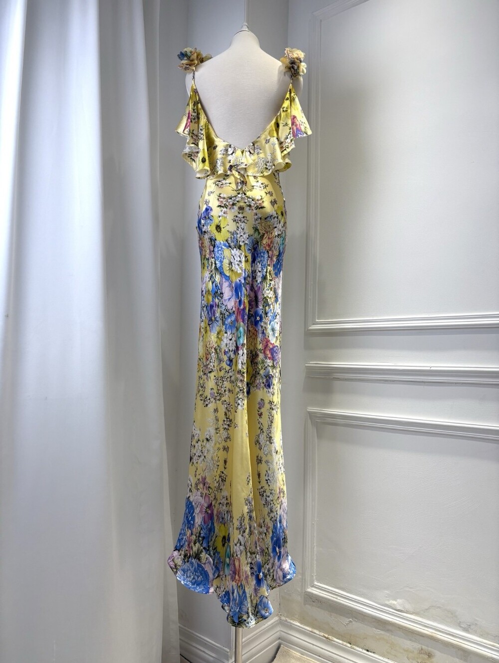 CAMILLA Appliqued embellished floral-print silk-satin maxi dress - Picture 12 of 16